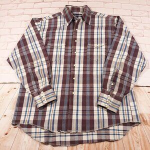 Vintage Wrangler Western Shirt Mens Size 16.5 - 35 Cowboy Pearl Snap Button Down